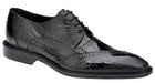 Belvedere Black Ostrich Eel Exotic Brogue Shoes Nino OB4