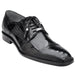 Belvedere Mens Black Ostrich Leg Shoes Batta 14006