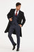 Men's Dress Coat Three Button  Wool ~ Poly Blend  Black Overcoat