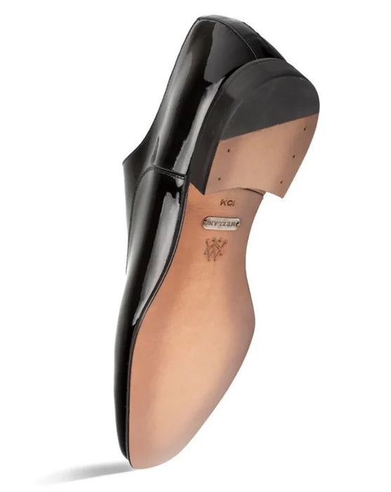 Mens Mezlan Shoes Black Patent Leather Cap Toe Oxfords