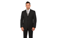 Cheap Priced Men'S Dress Suit For Sale 2or3or4 Button Style Normal Black Pinstripe Light Weight On Sale