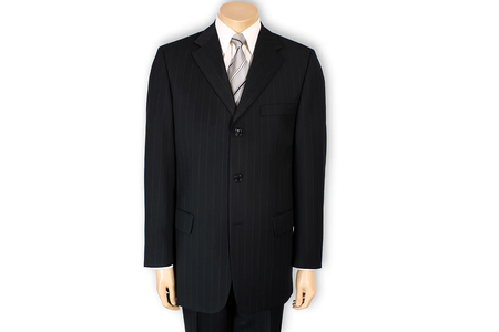 Cheap Priced Men'S Dress Suit For Sale 2or3or4 Button Style Normal Black Pinstripe Light Weight On Sale