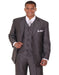 Three Button Suit - Classic Fit Pleated Pants - Mens 3 Button Vested Shiny Sharkskin Narrow Pinstripe Black Suit