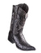 Los Altos Boots Ostrich Black Pointed Toe Cowboy Boots - Botas De Avestruz