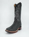 Los Altos Men's Grisly Black Wide Square Toe Rubber Sole Boot