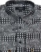 Mens Paisley Shirts - Club Fashion Dress Shirt Spread Collar in Black