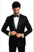 Black Single Button, Shawl Collar Tuxedo Jacket And Pants With Besom Pocket