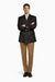 Black Six Button Double Breasted Suits Blazer Jacket Coat
