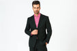 Jet Power Black Solid Black With Sheen!! Super 150'S Men'S Cheap Priced Business Suits Clearance Sale Side Back Vent Available In 2 Or 3 Buttons Style Regular Classic Cut