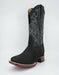 Los Altos Men's Nobuck Black Wide Square Toe Boot