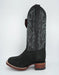 Los Altos Men's Nobuck Black Wide Square Toe Boot