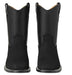 Black Square Toe Snake Print Boots