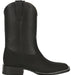Black Square Toe Snake Print Boots