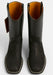 Black Square Toe Snake Print Boots