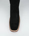 Los Altos Men's Nobuck Black Wide Square Leather Toe Boot
