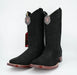 Los Altos Men's Nobuck Black Wide Square Leather Toe Boot
