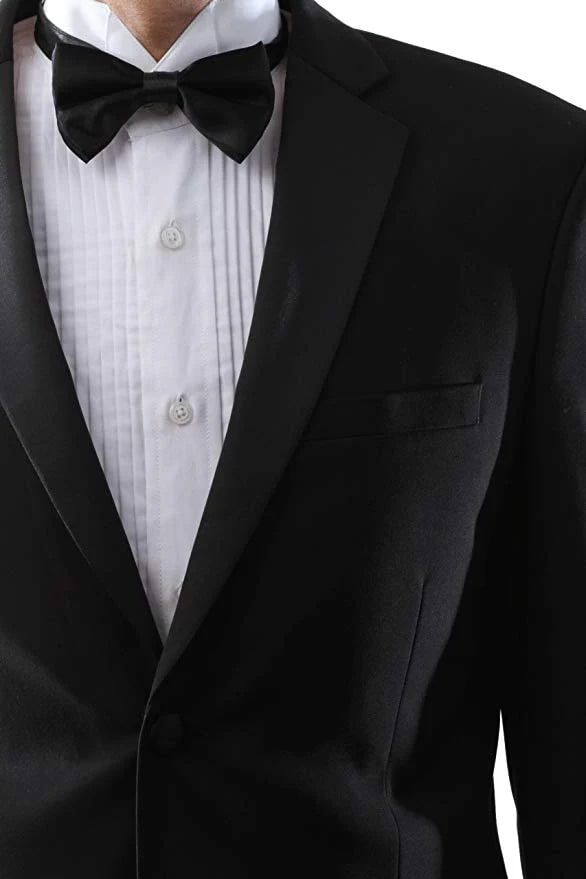 Caravelli Men's Slim Fit Black Tuxedo - Single Breasted, Two Button - Image 3