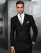 Statement Men's 2 Piece 100% Wool Double Breast  ed Suit - Micro Windowpane