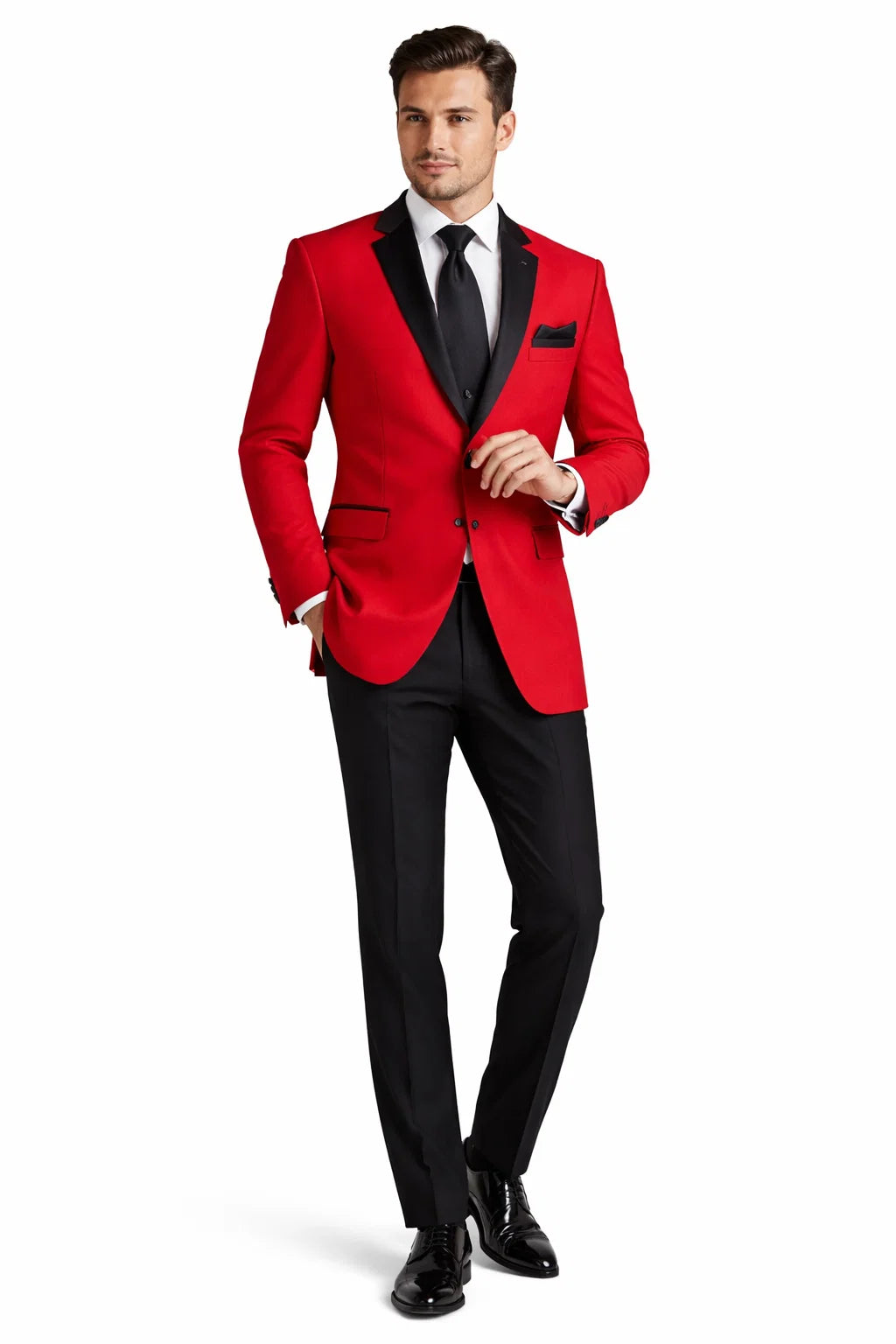 Black Suit With Red Jacket 