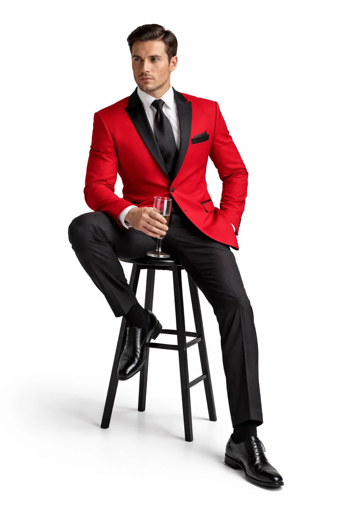 Black Suit With Red Jacket 