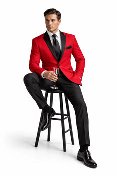 Black Suit With Red Jacket 