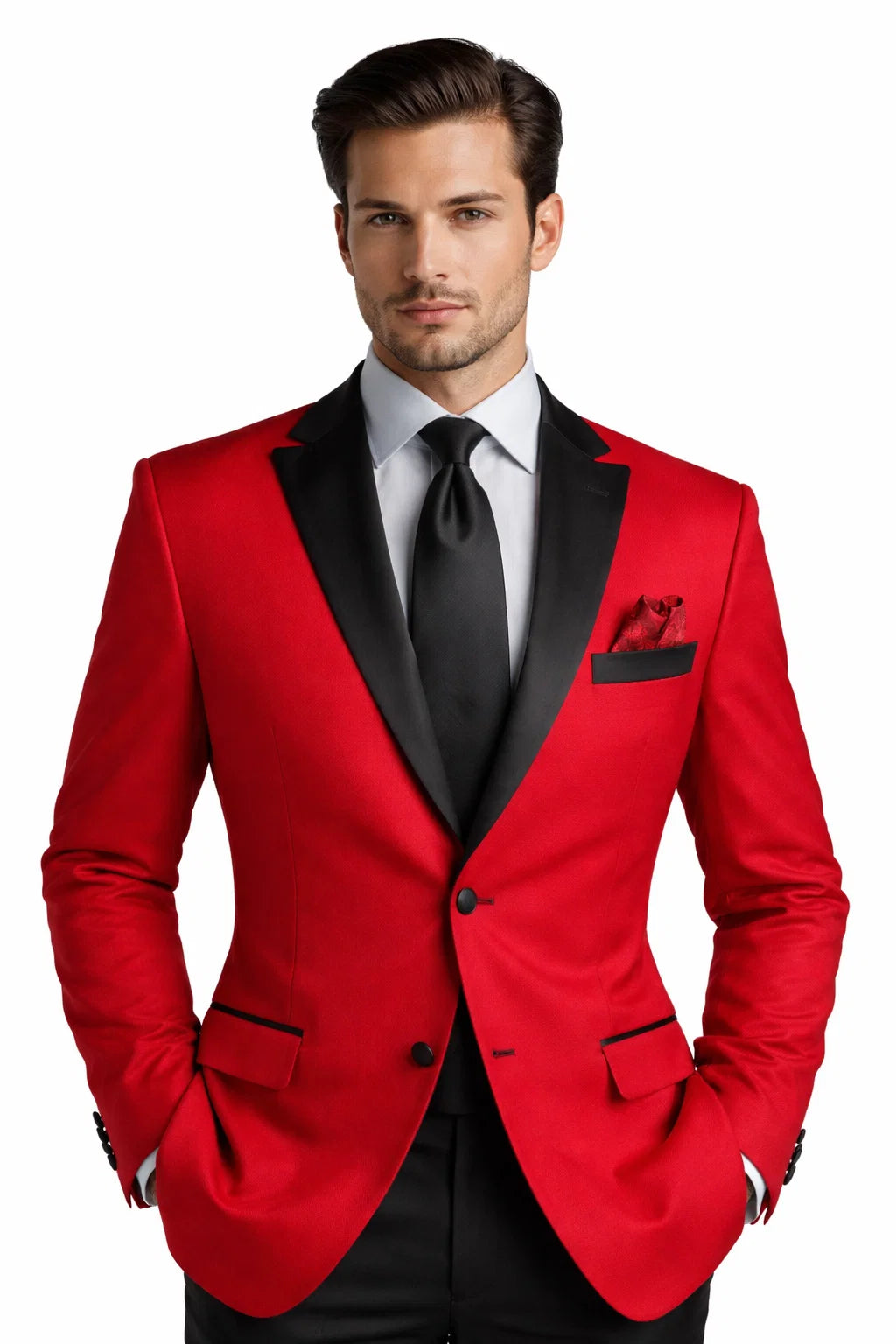 Black Suit With Red Jacket 
