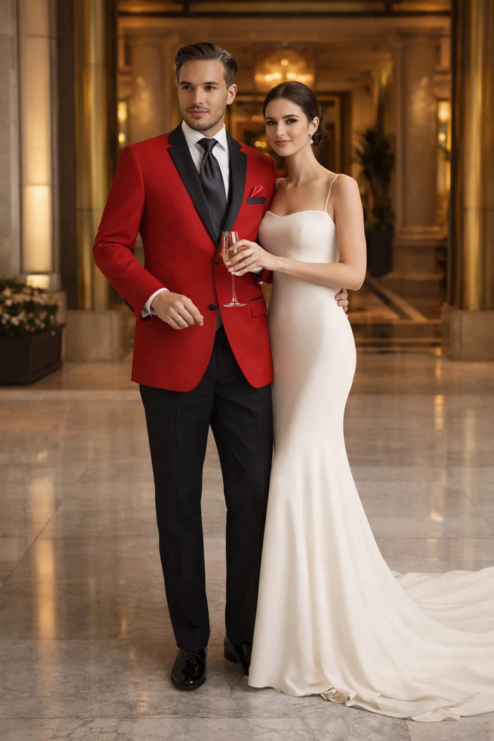 Black Suit With Red Jacket 