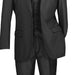 Mens Vinci Two Button Classic Black Suit With Vest