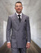 Statement Men's 2 Piece 100% Wool Plaid Fashion Suit - Double Breasted