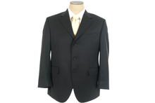 Black Super 140's Men's Cheap Priced Business Suits Clearance Sale Available in 2 or 3 Buttons Style Regular Classic Cut
