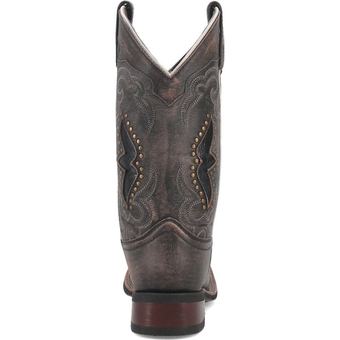 Laredo Spellbound Black Tan Broad Square Toe Women Boots