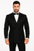 Men'S 1920s Style Fashion Double Breasted Black Tuxedo Super 150'S Wool Fabric Discount Sale Designer