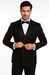 Men'S 1920s Style Fashion Double Breasted Black Tuxedo Super 150'S Wool Fabric Discount Sale Designer
