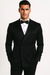 Men'S 1920s Style Fashion Double Breasted Black Tuxedo Super 150'S Wool Fabric Discount Sale Designer