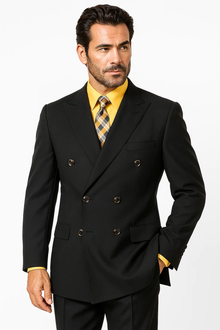 Men'S Double Breasted Suits Jacket Black Vinci Men'S Best Cheap Priced Blazer Sport Coat Jacket