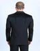 Men's Western Black Suit Sport Coat with Suede Yokes and Elbow Patches