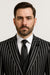 1920s Style Suit - Gangster Suit - Pinstripe Suit - Double Breasted Suits - Black and White Pinstripe