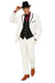 Men’s High Zoot Suit – Black & White Trim Pimp Tuxedo | Vintage Zuit Suit Style
