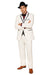 Men’s High Zoot Suit – Black & White Trim Pimp Tuxedo | Vintage Zuit Suit Style