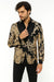Mens Paisley Blazer - Rose Gold - Black and Gold Prom Tuxedo Dinner Jacket