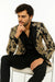 Mens Paisley Blazer - Rose Gold - Black and Gold Prom Tuxedo Dinner Jacket
