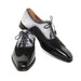 Men Black and Grey Suede Wing Tip Oxford By Mezlan Made In Spain Brand