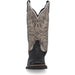 Laredo Isaac Black and Grey Leather Square Toe Shaft Boots for Men