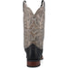 Laredo Isaac Black and Grey Leather Square Toe Shaft Boots for Men