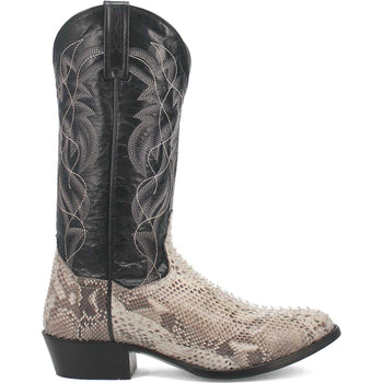 Dan Post Men’s Manning Black and Natural Python 13” Round Toe Leather Boot - Image 3