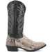 Dan Post Men’s Manning Black and Natural Python 13” Round Toe Leather Boot