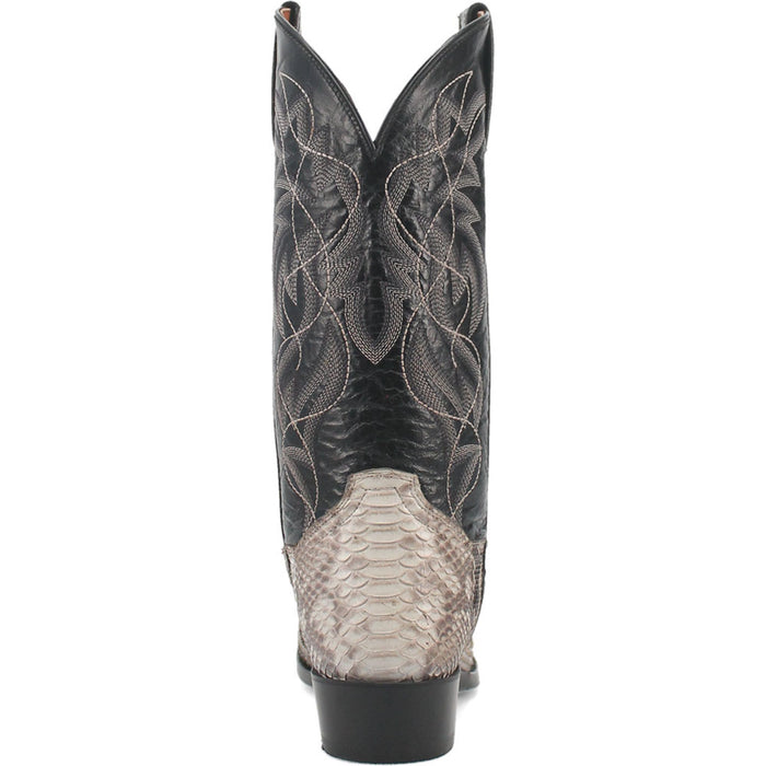 Dan Post Men’s Manning Black and Natural Python 13” Round Toe Leather Boot