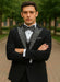 Black and White Prom Tuxedo - Perfect Wedding Suit Vested rhinestone Lapelled