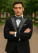 Black and White Prom Tuxedo - Perfect Wedding Suit Vested rhinestone sequin Lapelled