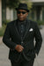 Black and White Trim Lapel Tuxedo Suit
